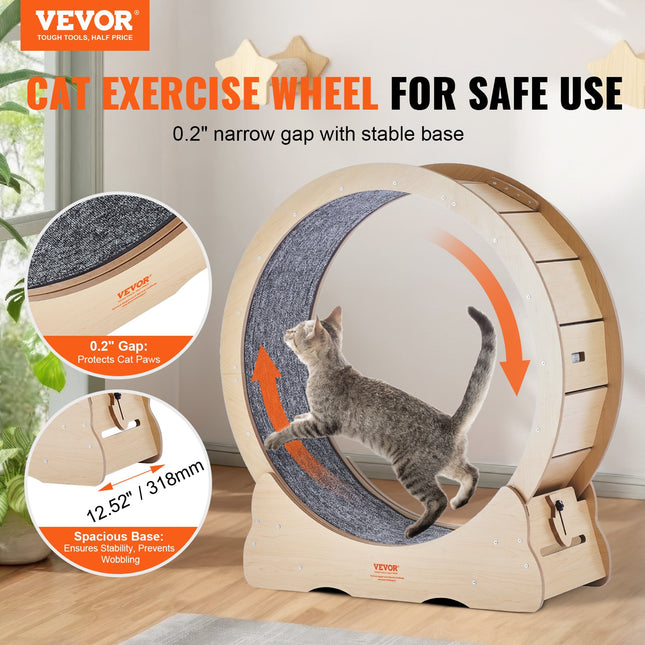 Peekaboo Studio Large Cat Exercise Wheel - 35.8" Indoor Treadmill, Dur