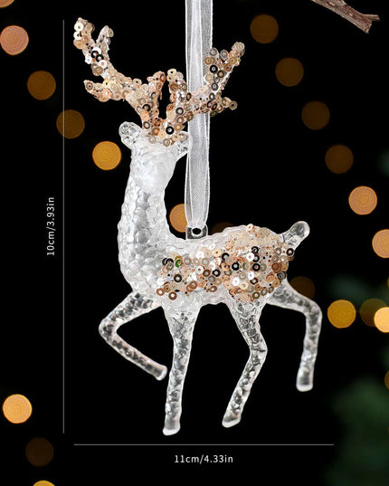 Christmas Decorations Sequined Acrylic Pendant