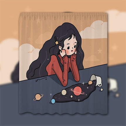 Peekaboo Studio Korean Style Velcro Curtain - Simple Paste Shading Clo