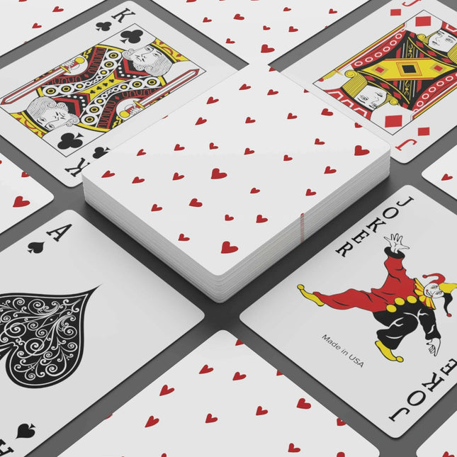 Love-Filled Heart Playing Cards for Enchanting Valentine's Game Nights