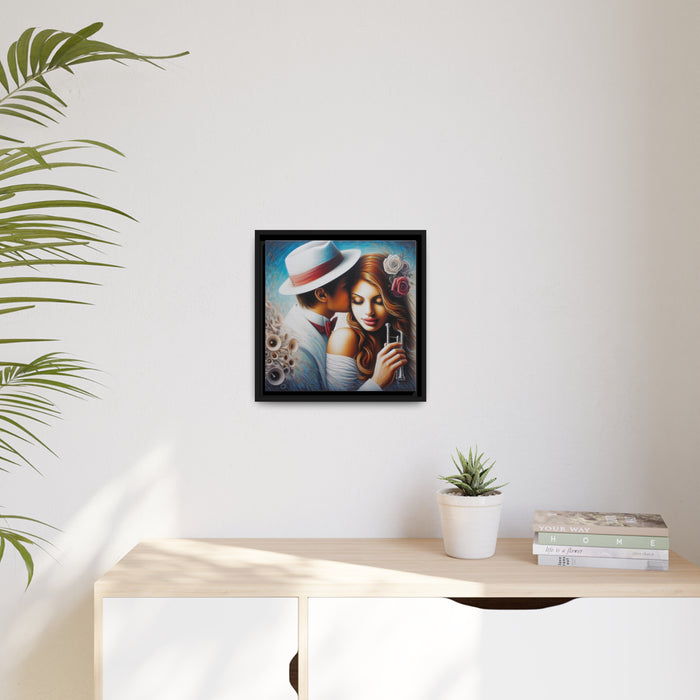 Elegant Valentine Matte Canvas Print Set with Sustainable Pinewood Frame