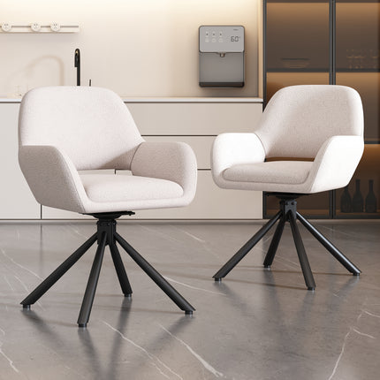 Peekaboo Studio Expandable Dining Room Set with 6 Sherpa Chairs & Stor