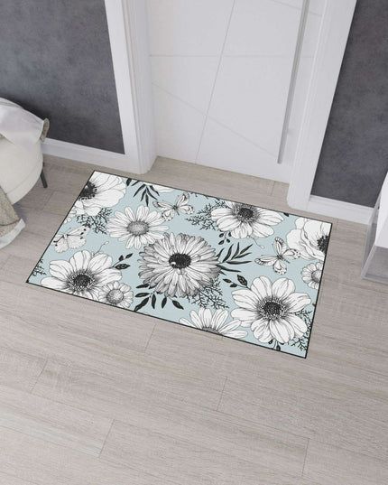 Elegant Floral Executive Area Rug with Enhanced Safety Features
