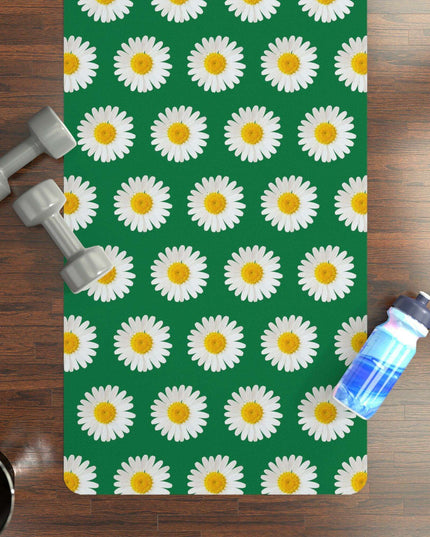 Elegant Daisy Floral Premium Yoga Mat for Stylish Practitioners