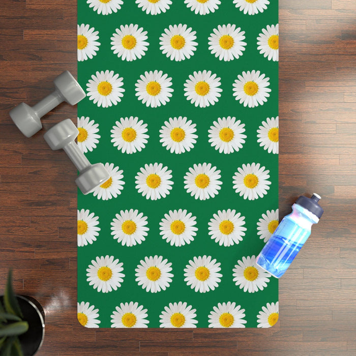 Luxurious Daisy Floral Yoga Mat - Premium Design for Elegant Workouts