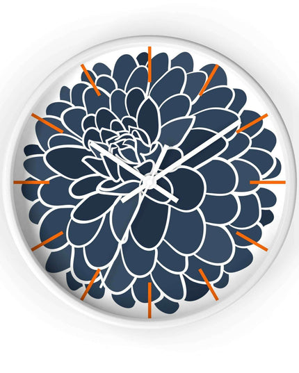 Elegant Dahlia Wooden Wall Clock by Maison d'Excellence - Timeless Sophistication