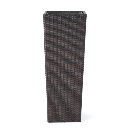 Room & Decor Brown Rattan Flower Pot - Durable, Eco-Friendly Design