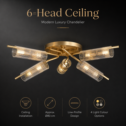 Modern High-End Chandelier — Luxury Ceiling & Pendant Formats, 6–8–10 Heads, 4 Light Tones Chandeliers modern-simple-living-room-chandelier-atmospheric-high-end-light-luxury-study-bedroom-dining-room-light-1 Home & Garden > Lighting > Pendant Lights & Chandeliers > Modern Chandeliers