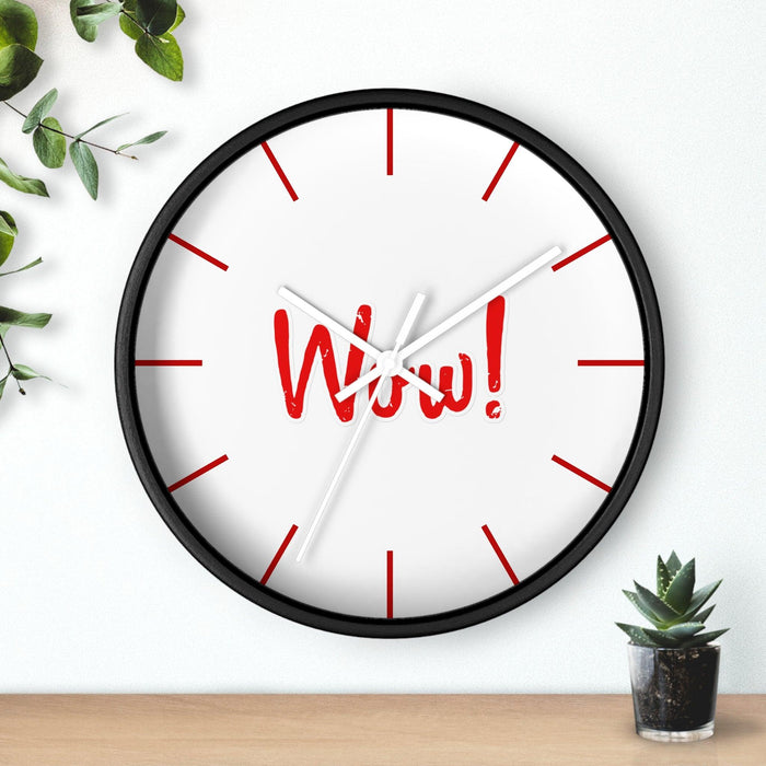 Luxurious Wooden Frame Business Wall Clock - Elegant Timepiece with Vibrant Colors