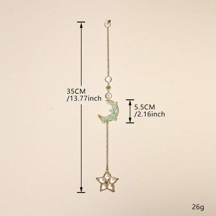 Enchanting Crystal-Embellished Iron Evil Eye Dream Catcher Necklace