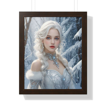 Winter Wonderland Puppy Framed Gaming Art - Sustainable Decor for Your Home