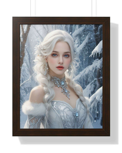 Winter Wonderland Puppy Framed Gaming Art - Sustainable Decor for Your Home