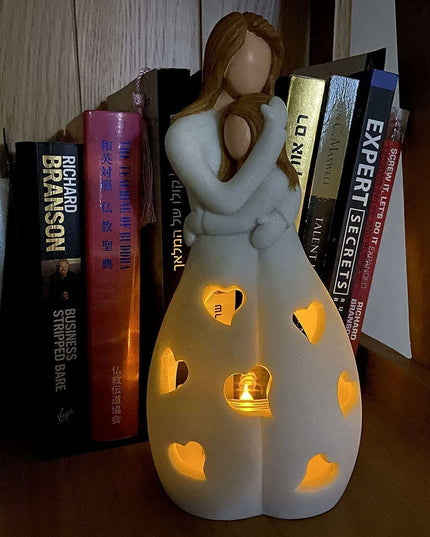 Enchanting Resin Candle Holder for Mother's Day with Cozy Illumination