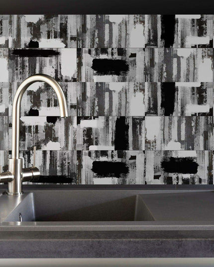 Elevate Your Home Decor with Waterproof Black and Grey Brick Style PVC Wall Decals