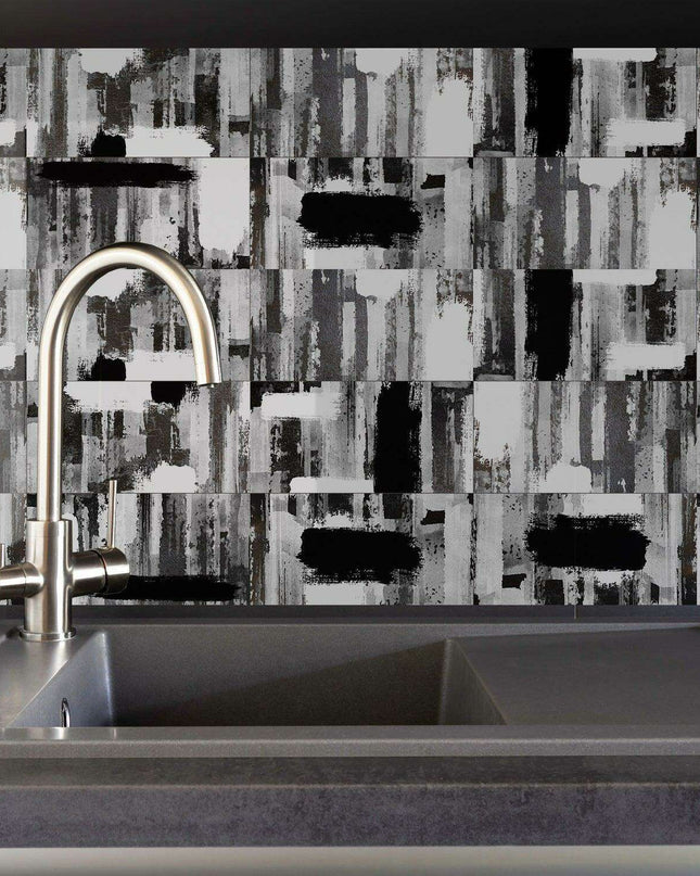 Elevate Your Home Decor with Waterproof Black and Grey Brick Style PVC Wall Decals