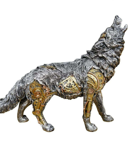 Punk Dog Resin Mechanical Sculpture - Unique Punk Vibe Animal Ornament