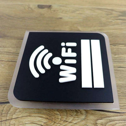 3D Acrylic WiFi Access Reminder Sign for Restaurants and Public Spaces - Très Elite