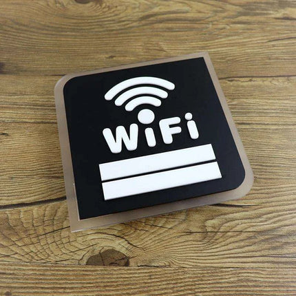 3D Acrylic WiFi Access Reminder Sign for Restaurants and Public Spaces - Très Elite