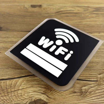 3D Acrylic WiFi Access Reminder Sign for Restaurants and Public Spaces - Très Elite