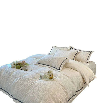 3D Plush Velvet Queen Duvet Cover Set of 4 pcs - Très Elite