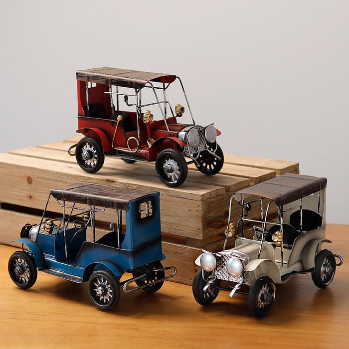 Vintage-Inspired Iron Classic Car Model - Handcrafted Nostalgic Decor Piece by Candy Tuesday