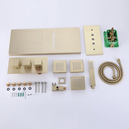 Hidden Luxury Shower System with Built-in Valve, Rainfall Show