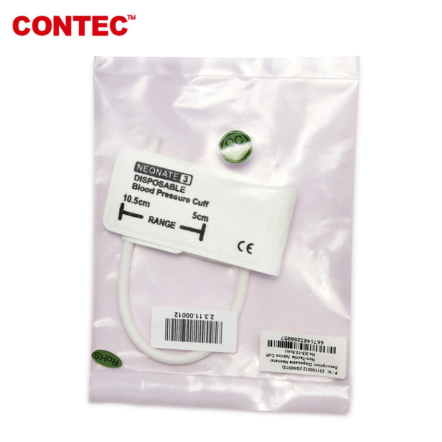 CONTEC Neonate Upper Arm Pediatric Blood Pressure Cuff 5 to 10.5 cm Disposable