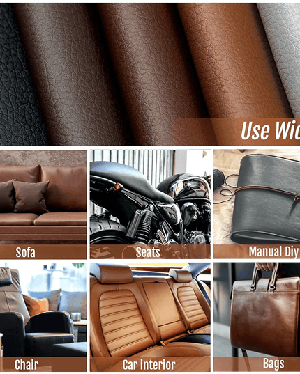Jumbo XL Luxe Litchi Leather Repair Stickers - Stylish Solutions for Elegant Furniture Fixes