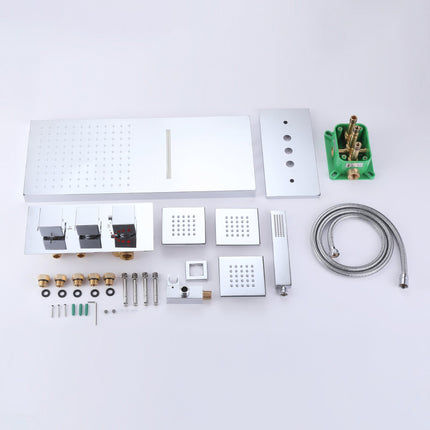 Hidden Luxury Shower System with Built-in Valve, Rainfall Show