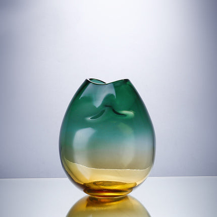 Hand Blown Handmade Glass Vase Modern Geometric Soda Lime Large Mini Small