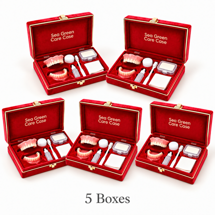 Silicone Full-Mouth Dentures Set — Complete Care Kit