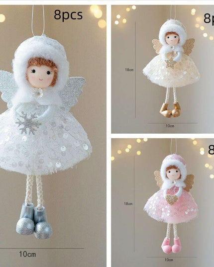 Christmas Winter Mesh Angel Big Eyes Girl Pendant