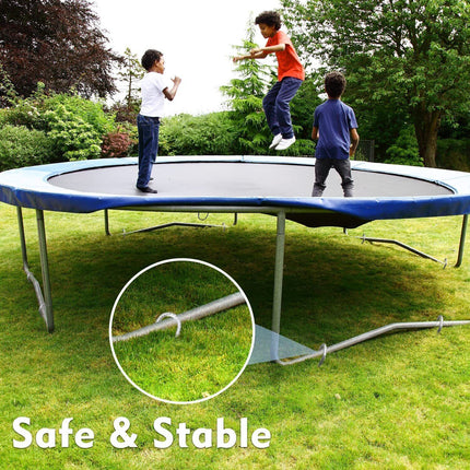 Peekaboo Studio 8PCS Heavy Duty J-Shaped Wind Stakes for Trampolines