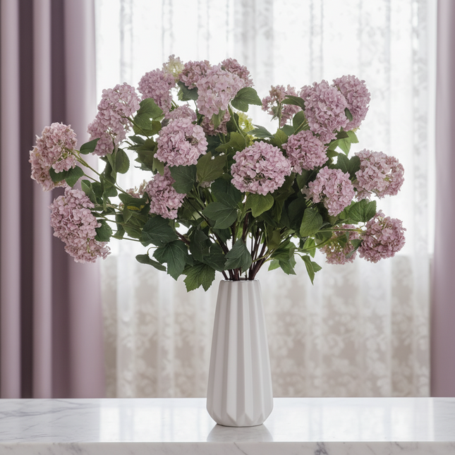 Peekaboo Studio Long Branches Hydrangea - Realistic Home Decor