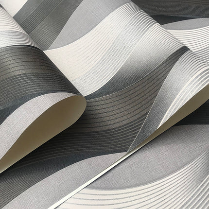 Peekaboo Studio 3D Abstract Wave Pattern PVC Wallpaper - Durable & Sty