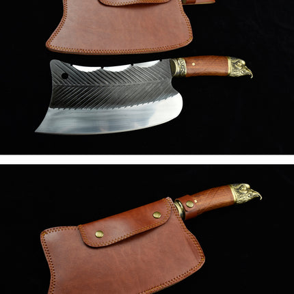 Raptor Bone Cutter — Rosewood Handle, Brass Fittings, 37 cm Blade