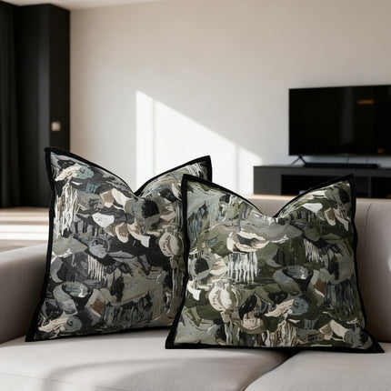 Retro Green Pillowcase That Combines Mid-century Modern Luxury With A