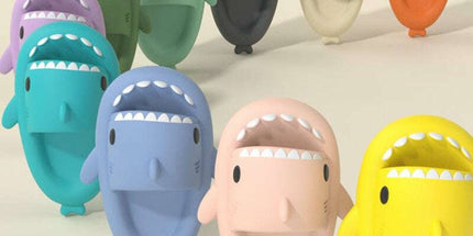 Adult's Slippers Indoor Outdoor Funny Shark Cartoon