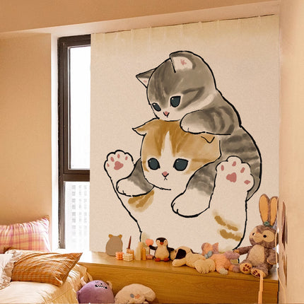 Peekaboo Studio Velcro Cat Curtain – Punch-Free Self-Adhesive Shade
