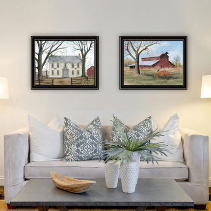 Billy Jacobs 2-Piece Black Framed Wall Art Set - Early American Design