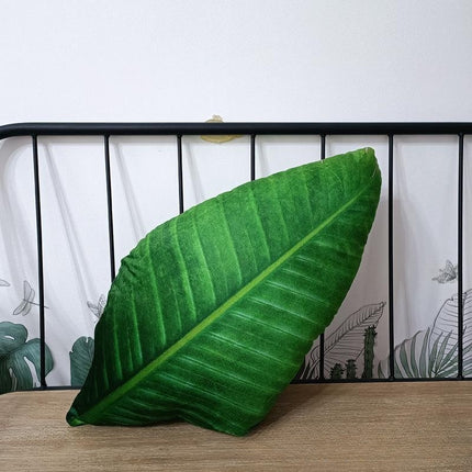 Peekaboo Studio Tropical Plant Leaves Pillow - Soft Fabric & Vibrant D