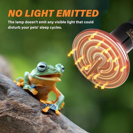 Room and Decor 75W Ceramic Heat Emitter, No Light, 2 Pack for Reptiles