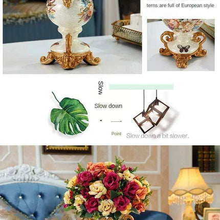 Luxury European Resin Accent Vase: A Touch of Elegance for Home Decor