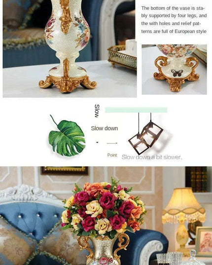 Luxury European Resin Accent Vase: A Touch of Elegance for Home Decor