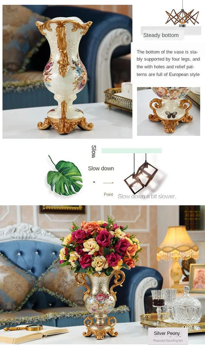 European Elegance: Exquisite Resin Vase for Luxurious Home Decor