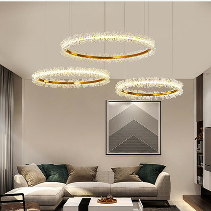 Living Room Crystal Chandelier Modern Style Electroplated Gold Creativ