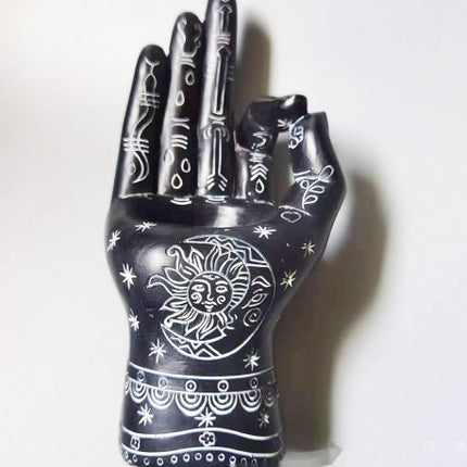 Handprint Palm Candle Holder And Incense Burner Resin Handmade