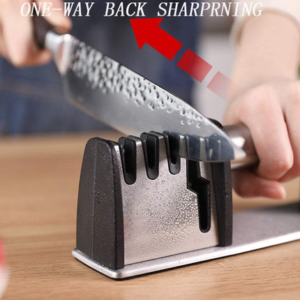 Peekaboo Studio 4-in-1 Kitchen Blade & Scissor Sharpener, Easy Grip