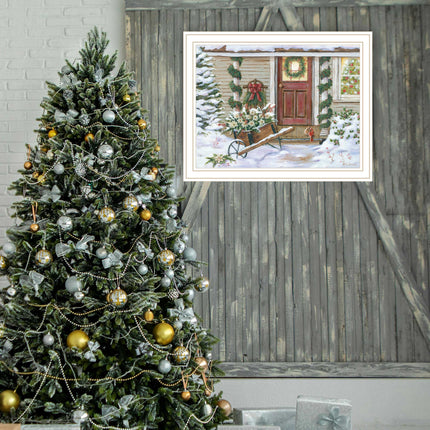 Pam Britton Holiday Porch Wall Art - Framed, Farmhouse Style Decor