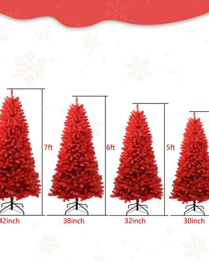 PVC Christmas Tree, Christmas Decorations, Red